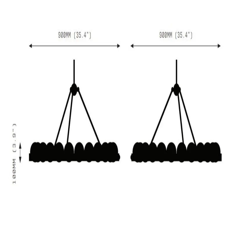 Alabaster Suter Chandelier 35.4", 46.5", 57.5"